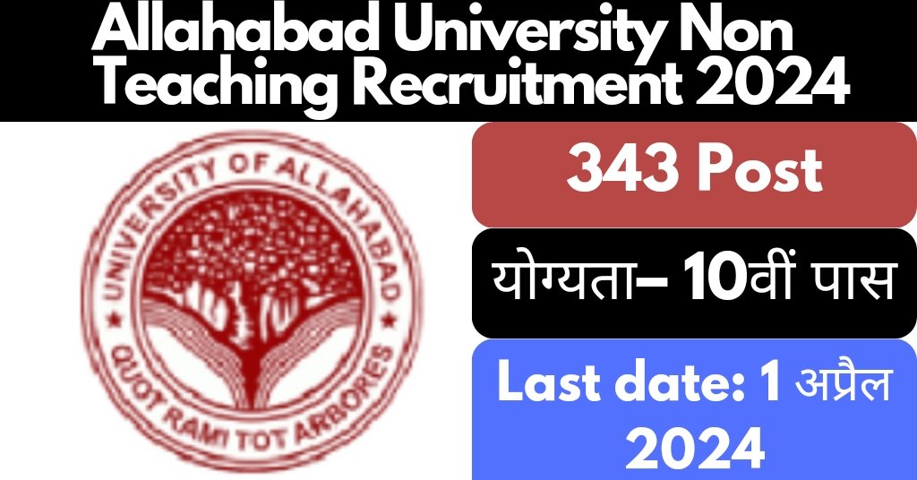 Allahabad University Non teaching Recruitment 2024